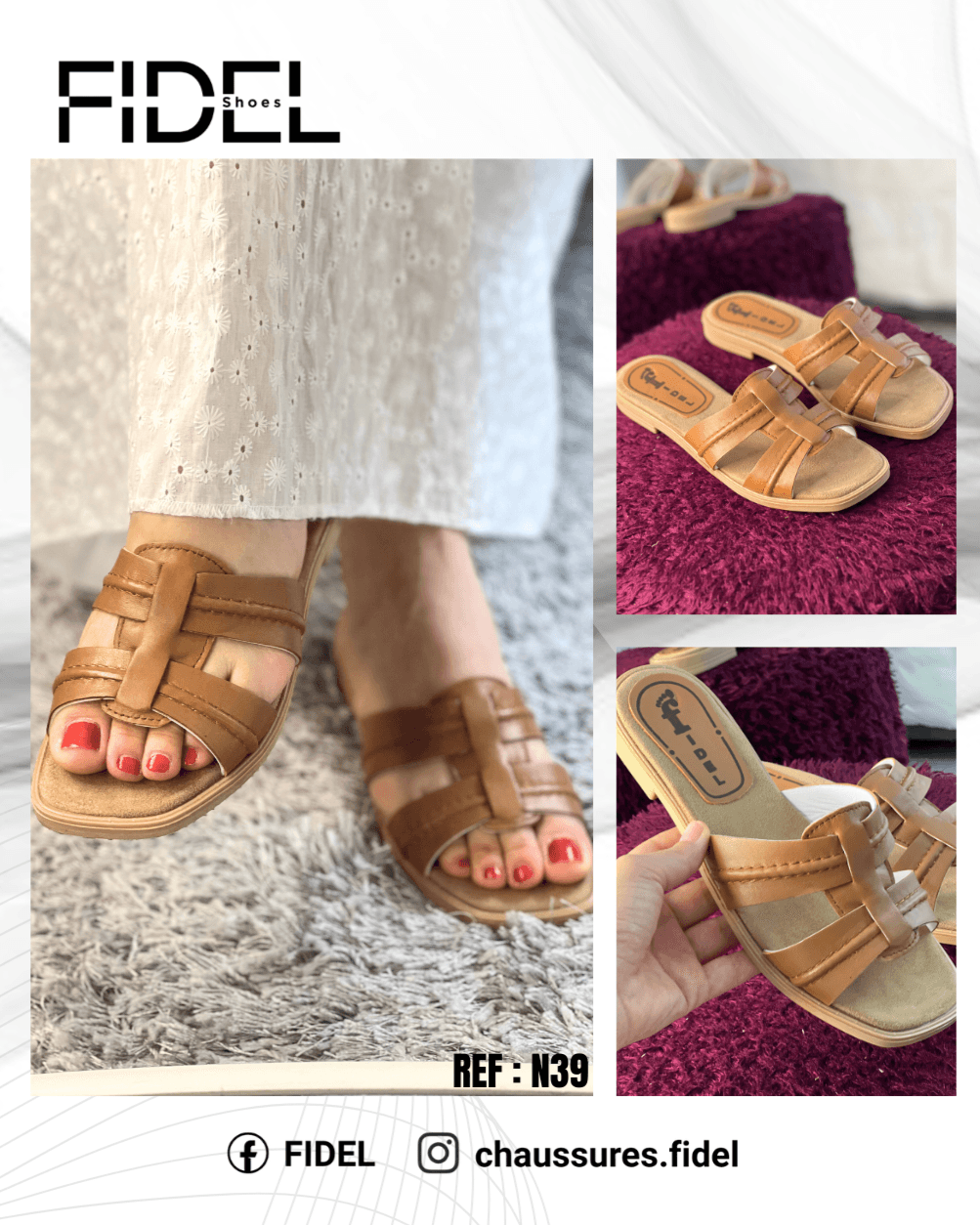Mule Cuir plat 5