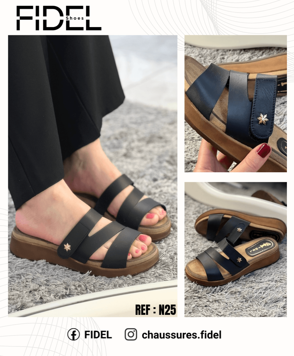 Sabot Cuir avec attache réglables  2