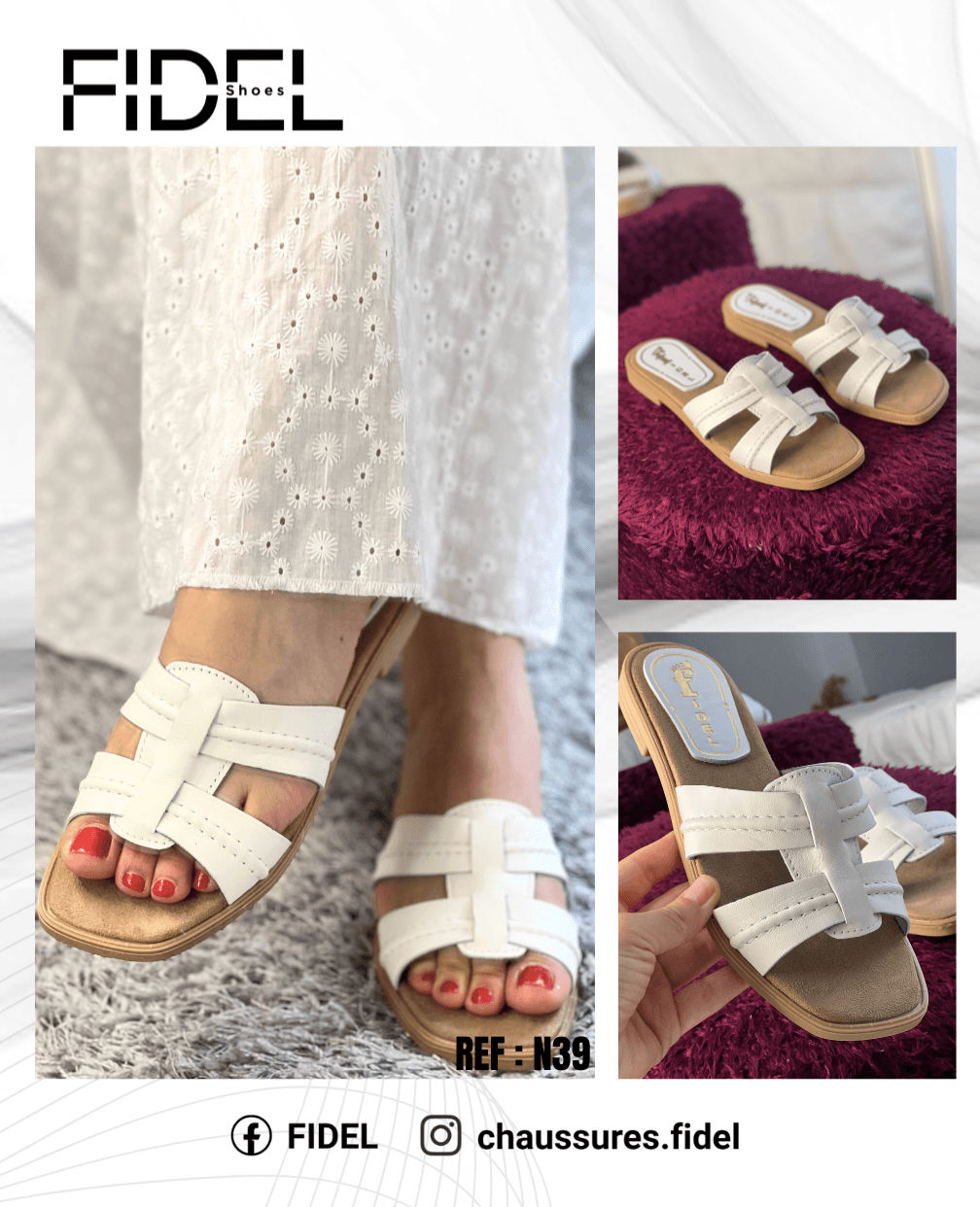 Mule Cuir plat 4