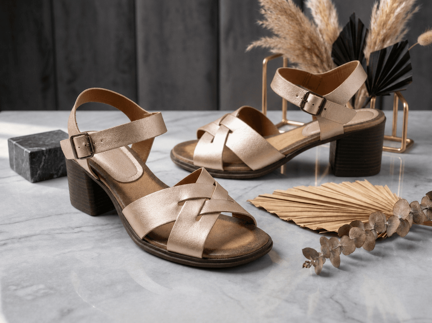 Sandale Demi talon Cuir 3